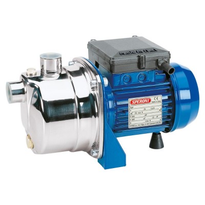 Bomba de agua autocebante Speroni CAM 80 – potencia 600 W, altura 38 m, caudal 50 l/min, acero inoxidable - Calefacción Central