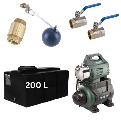 Kit "Agua potable 200L“ con depósito de agua Loft Mavil (negro) y bomba hidrófora Metabo - Comparación de Producto