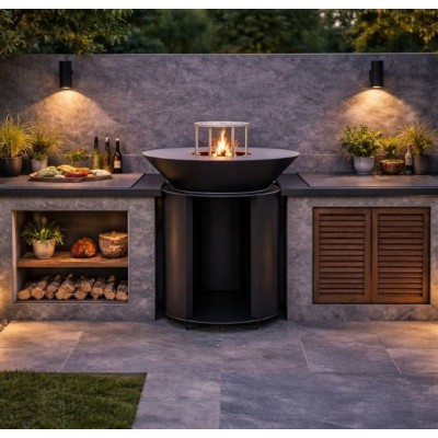 Parrilla de carbón de acero Balkan Energy ROUND 750 - Barbacoas