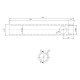 Tubo para resistencia de encendido de estufa de pellets, diámetro 19 mm, longitud 162 mm, rosca 3/8" | Resistencias para estufas de pellets | Repuestos estufa de pellets |