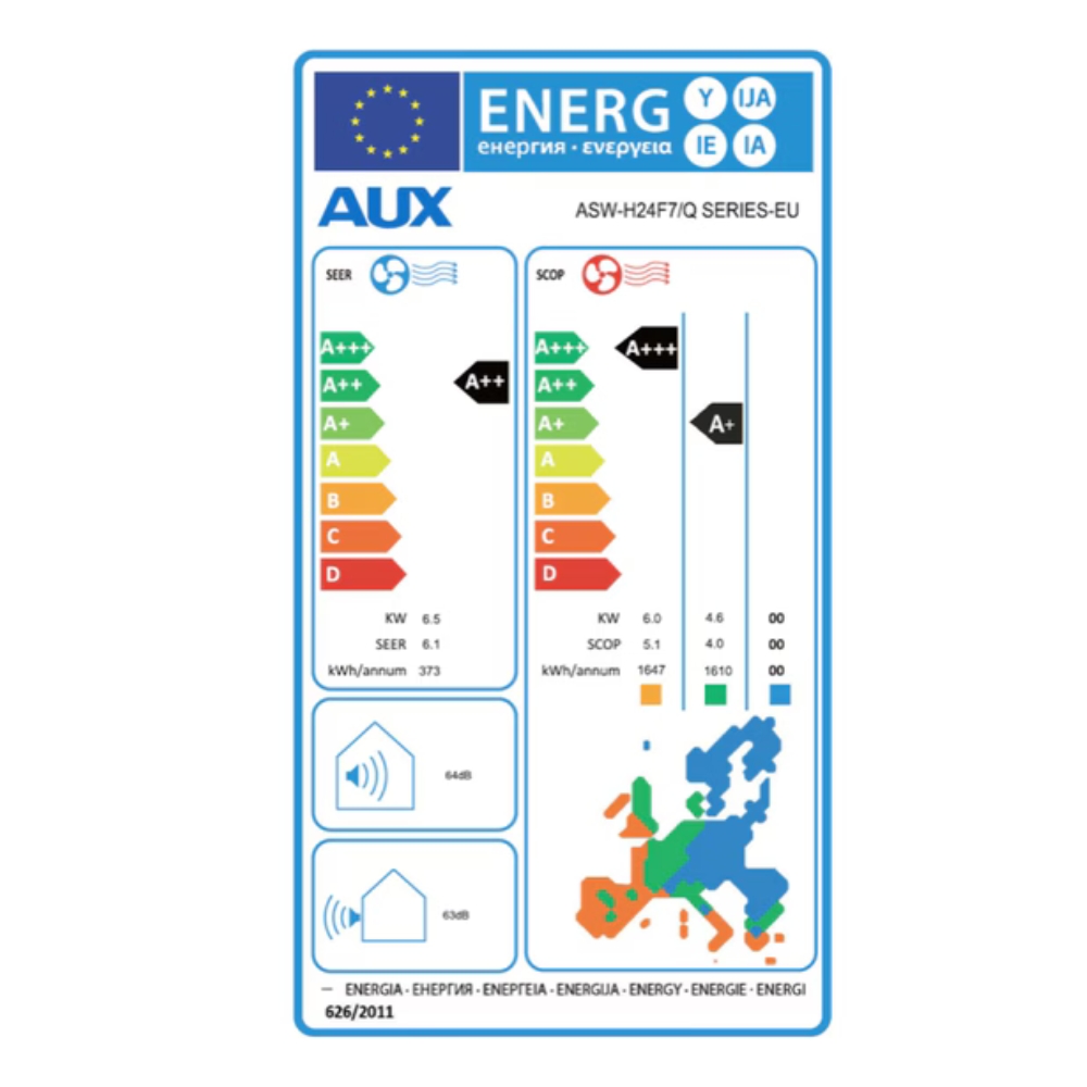 Aire acondicionado con WiFi AUX Q Plus Series, 24000 BTU | Aires acondicionados de pared | Aire acondicionado |