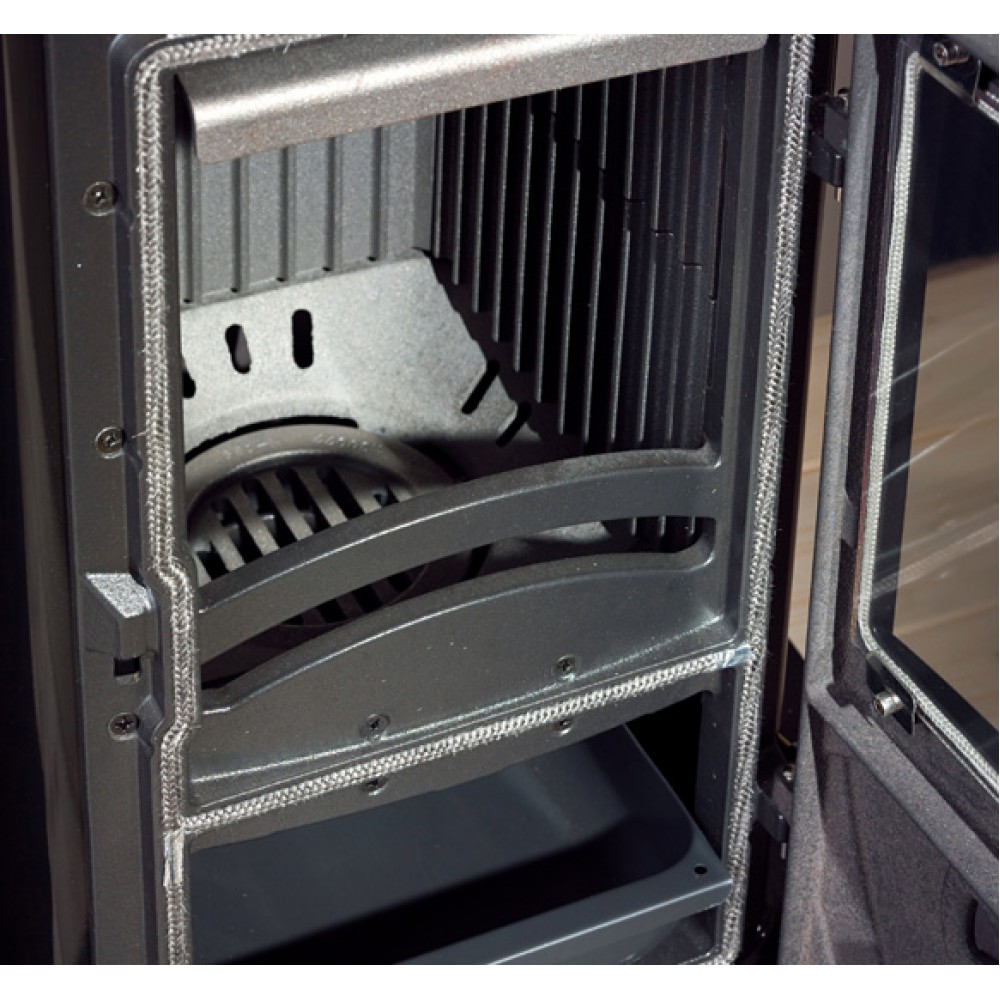 Estufa de leña de hierro fundido italiana La Nordica Super Junior, negra, 5.7kW | Estufas de leña de hierro fundido | Estufas de leña |