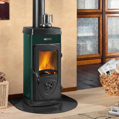 Estufa de leña de hierro fundido italiana La Nordica Super Junior, verde, 5.7kW - Comparaci&oacute;n de Producto