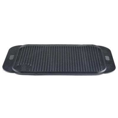 Plancha de hierro fundido reversible, 48x26 cm - Comparación de Producto