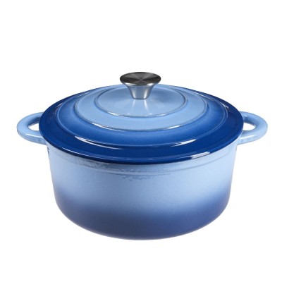 Olla de hierro fundido esmaltado, Azul, Ф22 - Comparación de Producto