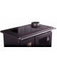 Cocina de leña Verso CS Ceramic Izquierda con placa vitrocerámica, 7.7kW | Estufas de leña con horno | Estufas de leña |