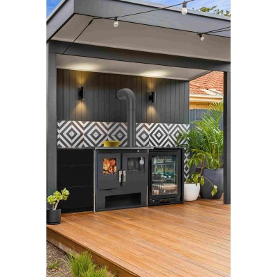Cocina de leña Verso CS Ceramic Izquierda con placa vitrocerámica, 7.7kW - Comparaci&oacute;n de Producto
