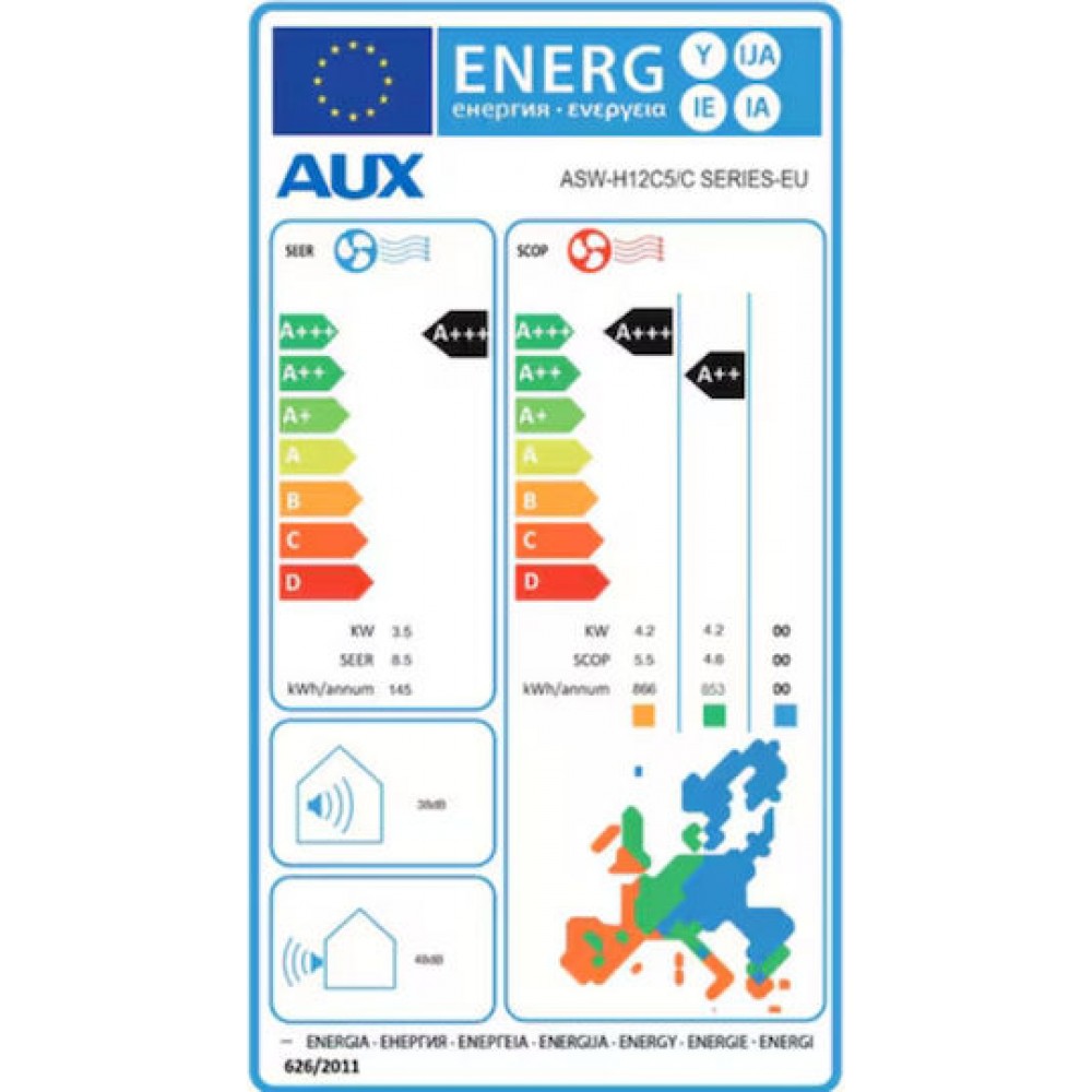 Aire acondicionado con WiFi AUX C-Series, 12000 BTU | Aires acondicionados de pared | Aire acondicionado |