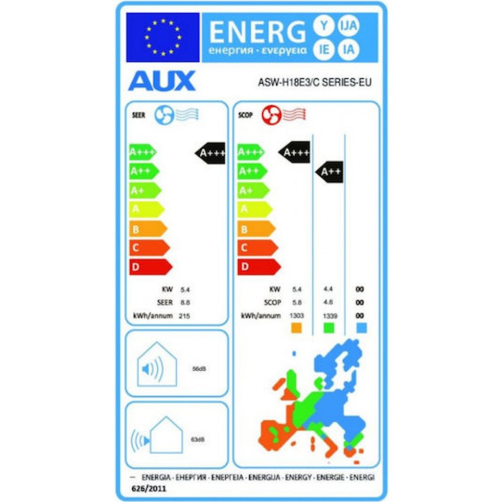 Aire acondicionado con WiFi AUX C-Series, 18000 BTU | Aires acondicionados de pared | Aire acondicionado |