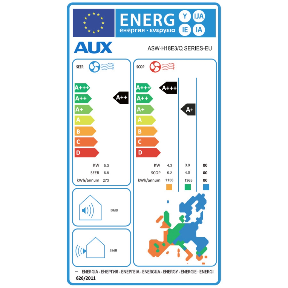 Aire acondicionado con WiFi AUX Q-PLUS, 18000 BTU | Aires acondicionados de pared | Aire acondicionado |