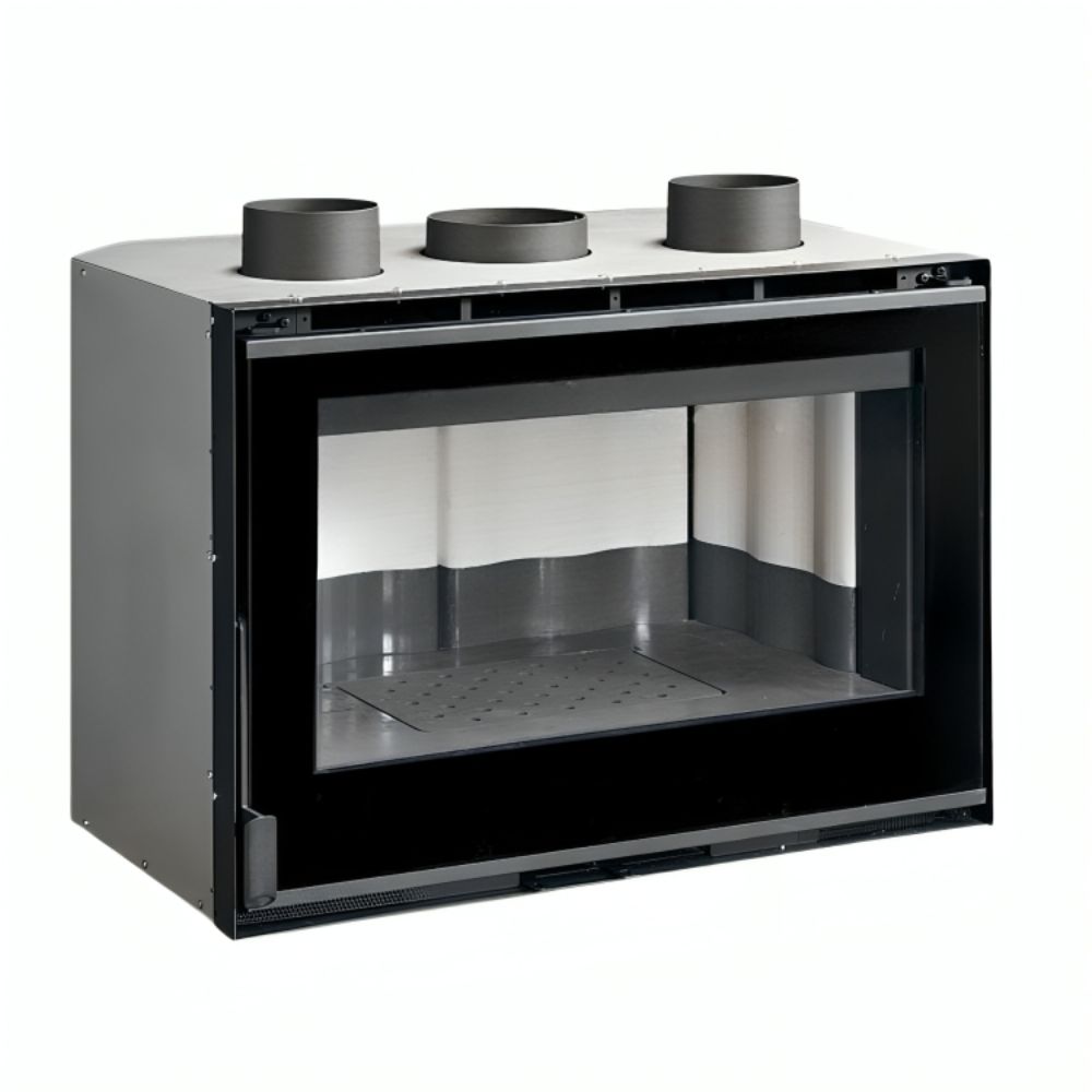 Cassette chimeneas italiana de hierro fundido La Nordica 80 crystal Evo, 7.4kW | Chimeneas de leña modernas | Chimeneas de leña |