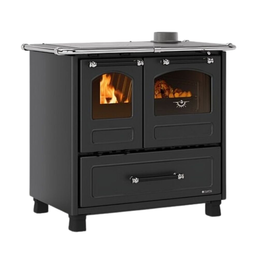 Cocina de leña italiana La Nordica Family 4.5, negra, 7.5kW | Cocinas de leña |  |