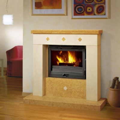 Cassette chimeneas italiana de hierro fundido La Nordica Inserto 70, 7.8kW - Estufas y chimeneas italianas de leña