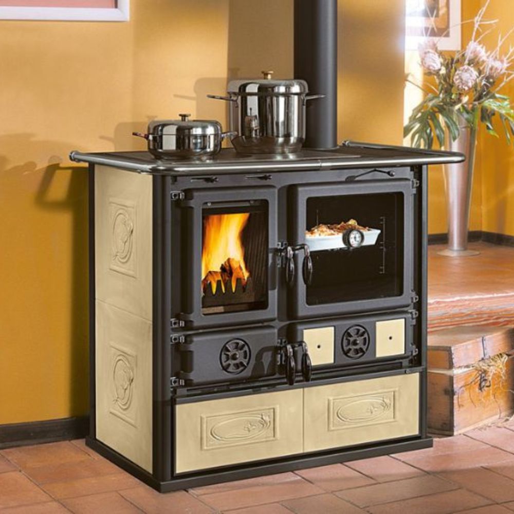 Cocina de leña italiana La Nordica Rosa, crudo, 8.8kW | Cocinas de leña |  |