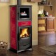 Estufa de leña con horno italiana La Nordica Rossella Plus Forno Evo, roja, 9.4kW | Estufas de leña con horno | Estufas de leña |