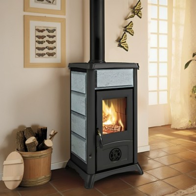 Estufa de leña italiana La Nordica Gemma, piedra, 6.5kW - Estufas y chimeneas italianas de leña