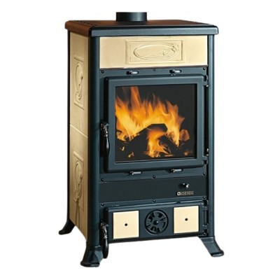 Estufa de leña italiana La Nordica Rossella R1, beige, 9kW - Estufas y chimeneas italianas de leña