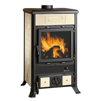 Estufa de leña italiana La Nordica Rossella R1, crudo, 9kW - Estufas y chimeneas italianas de leña
