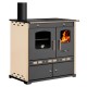 Estufas de leña cocinas Prometey Perfect Eco Lux con salida de humos a la izquierda, color marfil, 7,5 kW |  |  |