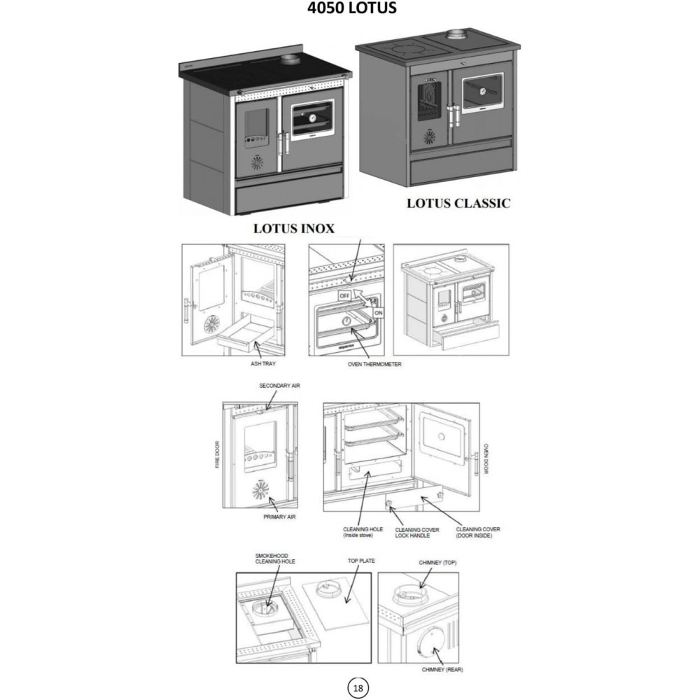 Cocina de leña Balkan Energy Lotus, 11.9kW | Cocinas de leña | Leña |