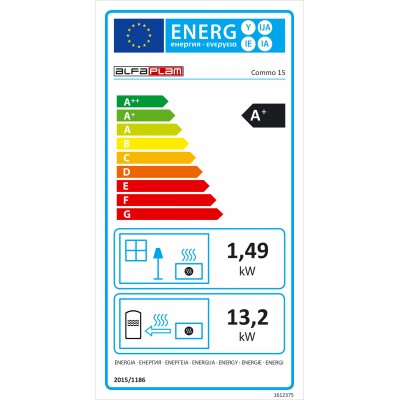 Hidroestufa de pellets Alfa Plam Commo 15 Burdeos, 15kW - Comparación de Producto