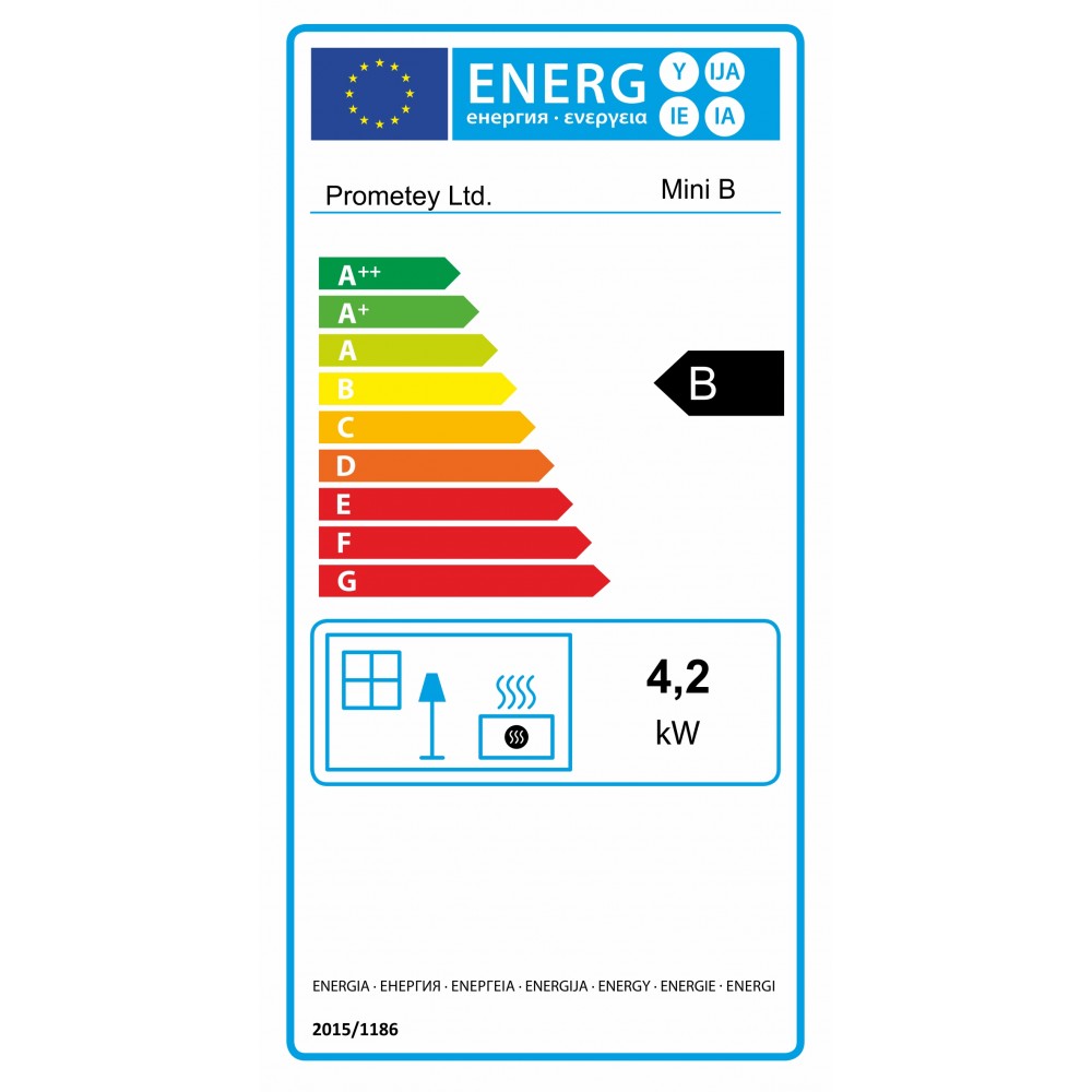 Estufa de leña Prometey Mini B, 5kW | Estufas de leña |  |