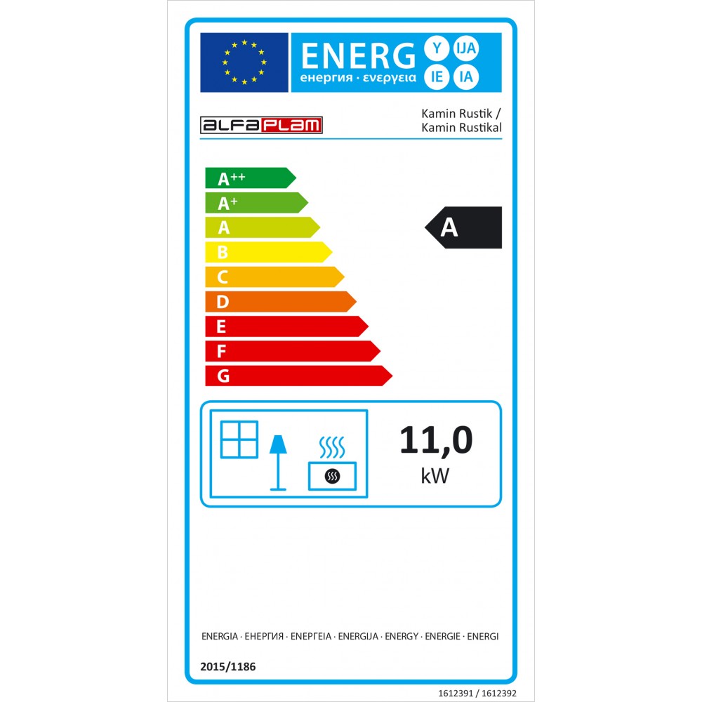 Estufa de leña con puerta de hierro fundido Alfa Plam Rustikal, 11 kW | Estufas de leña de hierro fundido | Estufas de leña |