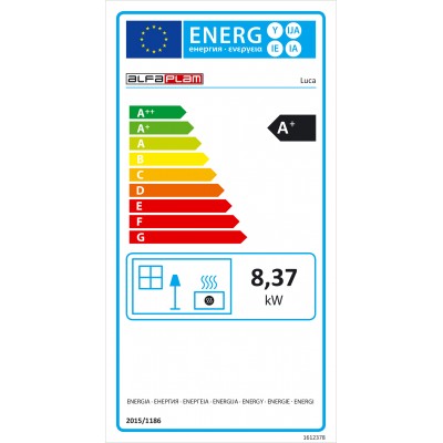 Estufa de pellets Alfa Plam Luca Rojo, 8kW - Comparación de Producto