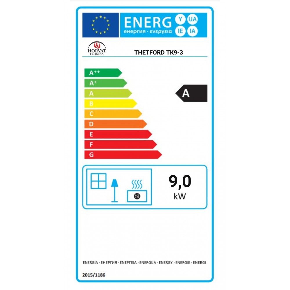 Estufa de leña Horvat Thetford TK9-3, Verde, 9 kW | Estufas de leña con aire | Estufas de leña |