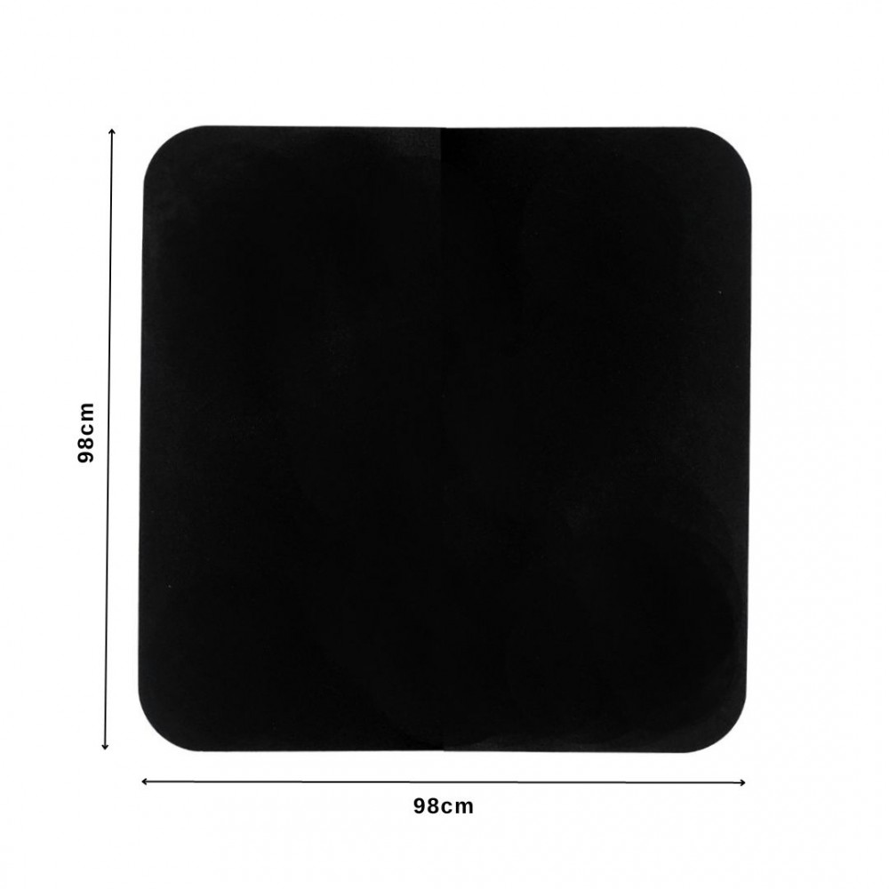 Almohadilla para estufa, acero negro, 2 mm, tamaño 98 x 98 cm | Accesorios para estufas |  |