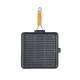 Sartén grill de hierro fundido con mango de madera plegable, 24x24 cm |  |  |