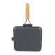Sartén grill de hierro fundido con mango de madera plegable, 24x24 cm |  |  |