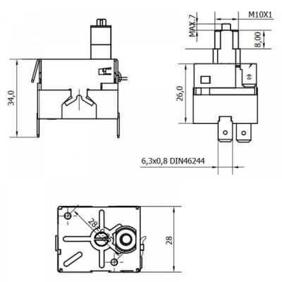 Conector de alimentación con interruptor para estufas de pellets. - Electrónica para estufas de pellets