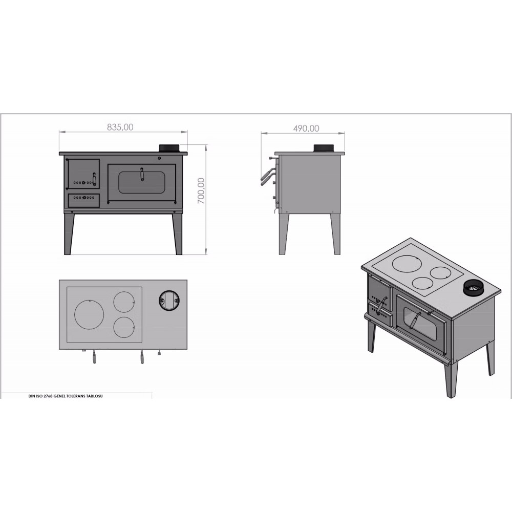 Cocina de leña Balkan Energy 4014, 7,9kW | Cocinas de leña | Leña |