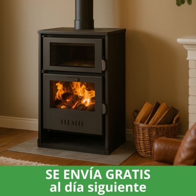 Hidroestufa de leña con horno Balkan Energy Suzana, 11.6kW - 17.5kW - 