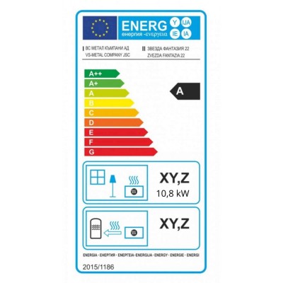 Estufa de leña Zvezda Fantasia 10.8 kW - 