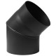Codo de chimenea 45° PARKANEX, Acero, Negro, Ø150, Espesor 2mm | Tubos para chimeneas de leña | Chimeneas |