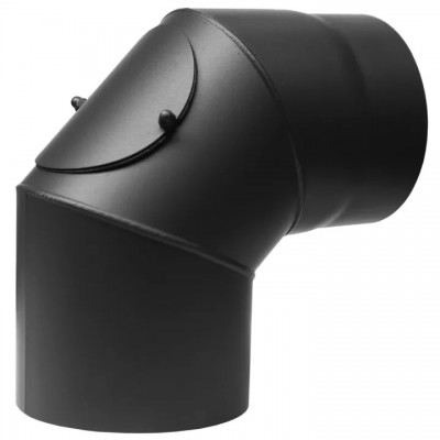 Codo de chimenea 90° PARKANEX con apertura de limpieza, Acero, Negro, Ø150, Espesor 2mm - Comparación de Producto