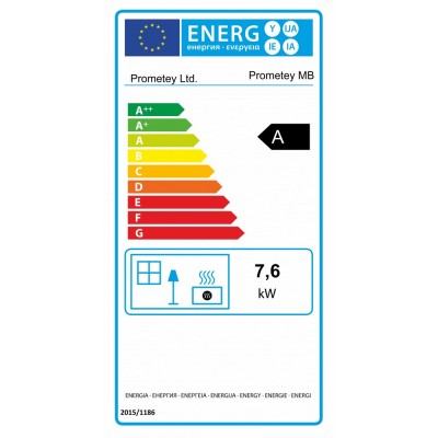 Estufa de leña Prometey “Metal top”, 7.6kW - Estufas de leña