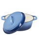 Olla de hierro fundido esmaltado, Azul, oval, 33x27см |  |  |