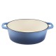 Olla de hierro fundido esmaltado, Azul, oval, 33x27см |  |  |