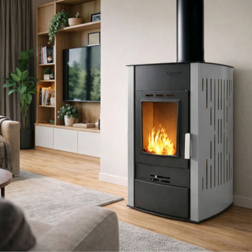 Hidroestufa de leña Velmora Fire ATS HYDRO gris, 25kW | Hidroestufas de leña | Estufas de leña |
