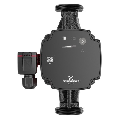 Bomba de circulación Grundfos Alpha1 25-40 180, altura 6 m, caudal 2,28 m³/h, potencia 45 W - Bombas de agua
