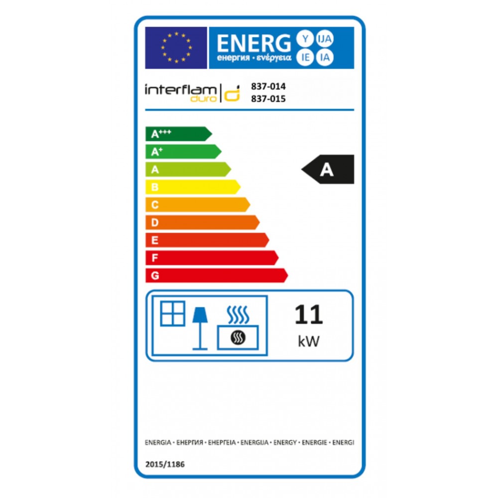 Chimenea de leña UNIFLAM 660 DURO con conductos de aire y suministro de aire, lado izquierdo, 10,25kW | Chimeneas de leña modernas | Chimeneas de leña |
