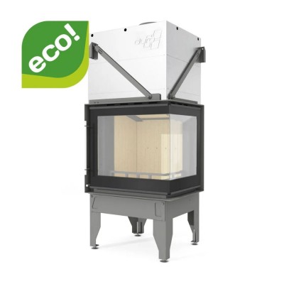 Chimenea de leña UNIFLAM 660 DURO con conductos de aire y suministro de aire, lado derecho, 10kW - Chimeneas de leña