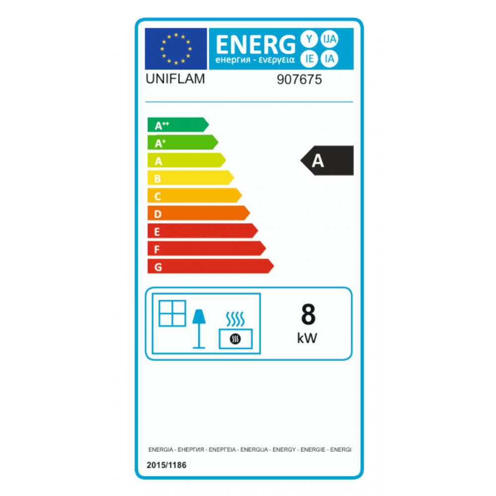 Chimenea de leña UNIFLAM 700 ECO con compuerta, 8kW | Chimeneas de leña modernas | Chimeneas de leña |