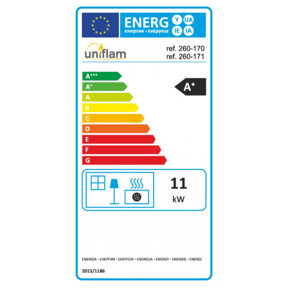 Chimenea de leña UNIFLAM 600 DURO S con suministro de aire, 10kW | Chimeneas de leña modernas | Chimeneas de leña |