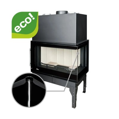 Chimenea de leña UNIFLAM 860 EVO PBS con conductos de aire y suministro de aire, lado izquierdo, 15kW - Chimeneas de leña