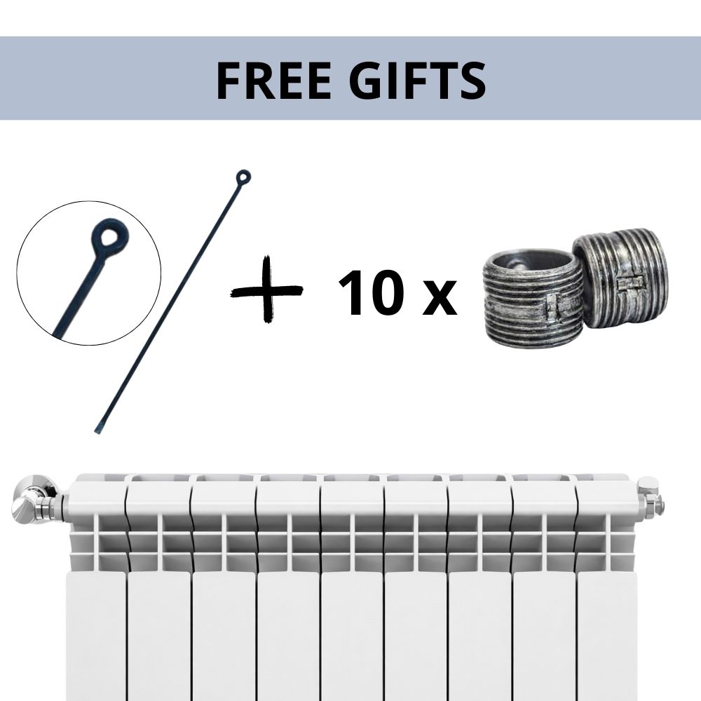 Juego completo de radiadores de aluminio Helyos Evo H600, 10 unidades x 10 secciones | Radiadores de aluminio | Radiadores |
