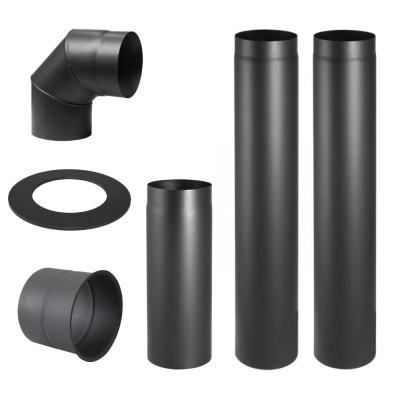 Kit de chimenea PARKANEX, Acero, Ø130, Espesor 2mm - Tubos para chimeneas de leña